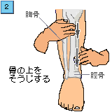 下肢（すね、ふくらはぎ）のセルフマッサージ２：Chua'Ka チュアカ 心と体を癒すセルフマッサージ：町の按摩さん.com