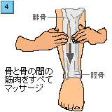 下肢（すね、ふくらはぎ）のセルフマッサージ４：Chua'Ka チュアカ 心と体を癒すセルフマッサージ：町の按摩さん.com