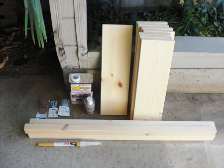 治療室の木製Ａ型立て看板を自作する（その１）：準備した材料